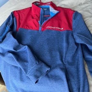 Vineyard Vines color block 1/4 zip pullover